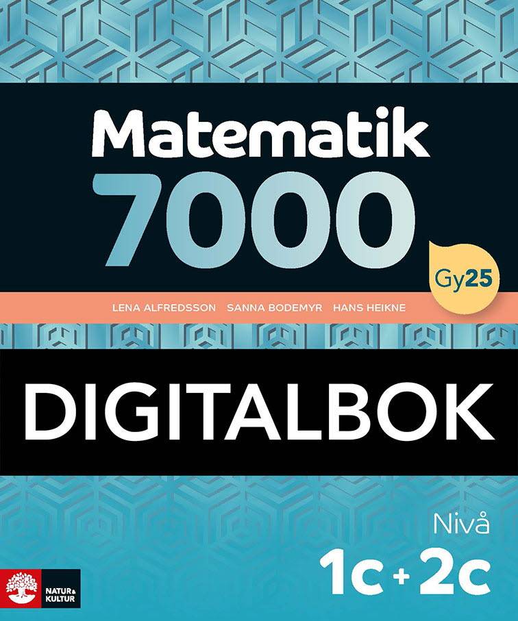 Matematik 7000 nivå 1c+2c Digitalbok