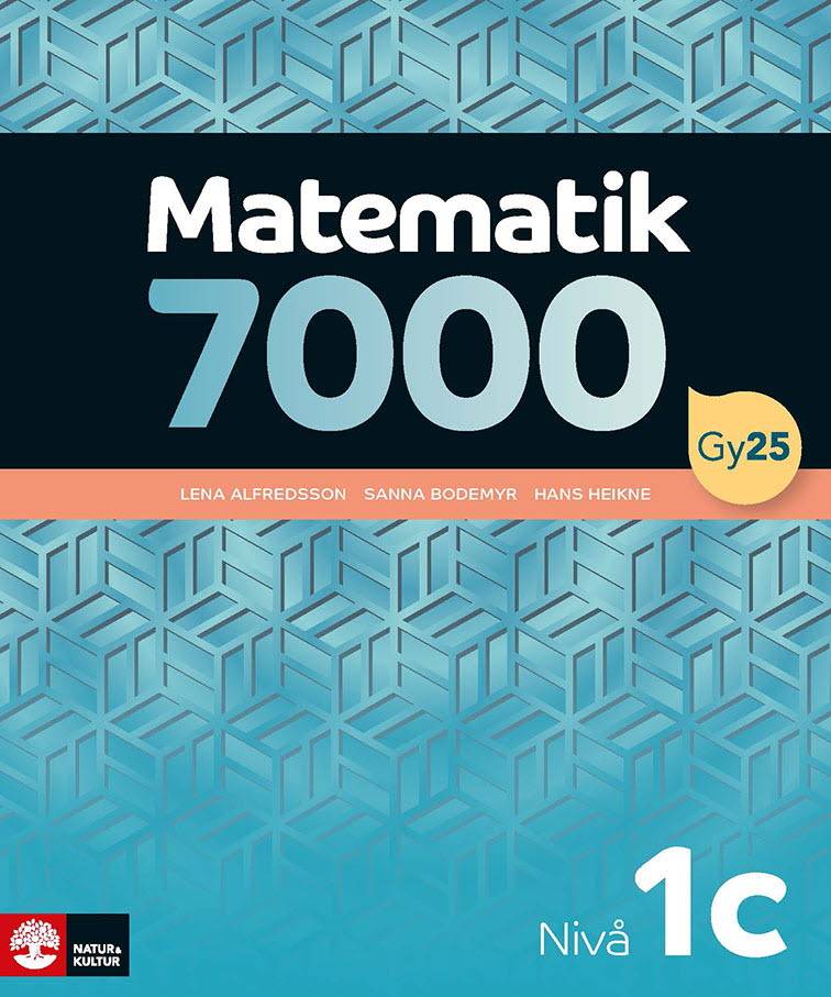 Matematik 7000 fortsättning nivå 1c