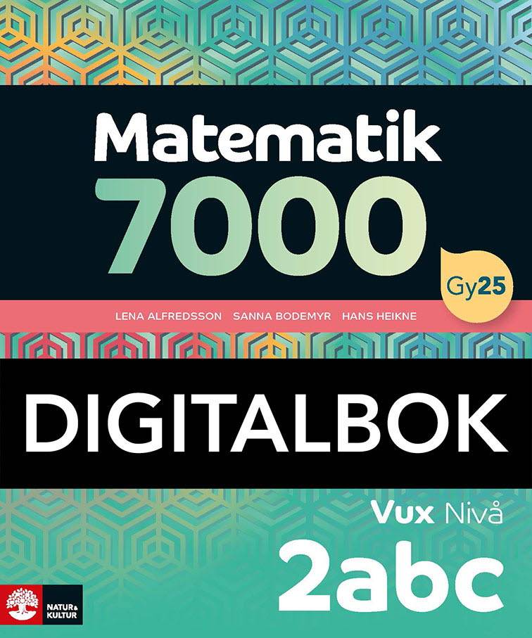 Matematik 7000 nivå 2abc Vux Digitalbok