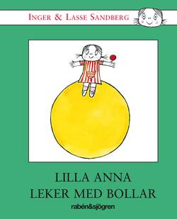 Lilla Anna leker med bollar