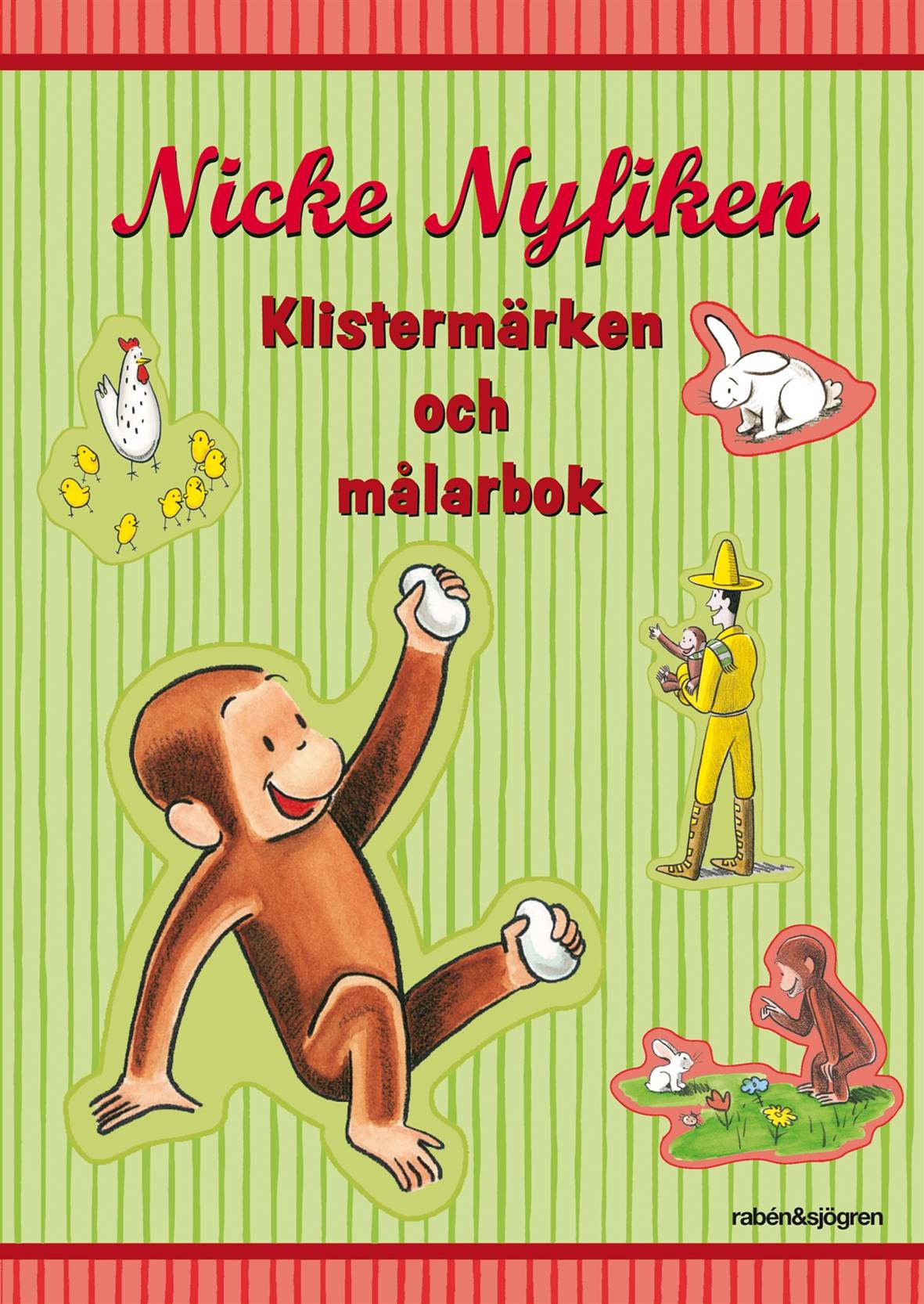 Nicke Nyfiken : klistermärken och målarbok