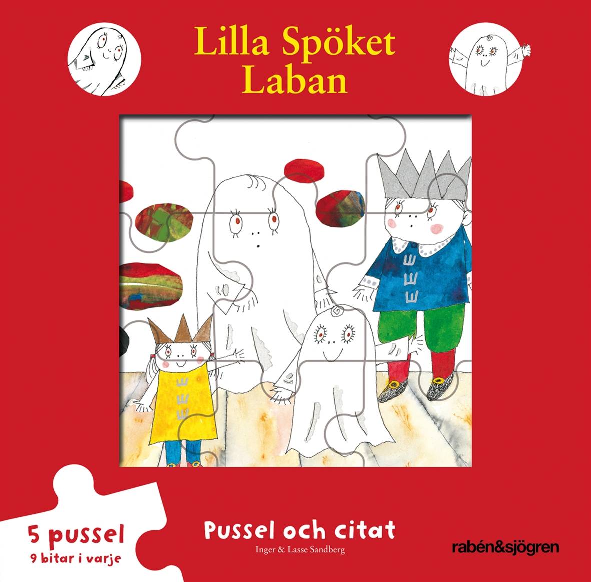 Lilla Spöket Laban - Pussel och citat - Pusselbok