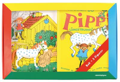 Känner du Pippi Långstrump? : Bok med tre leksaksfigurer