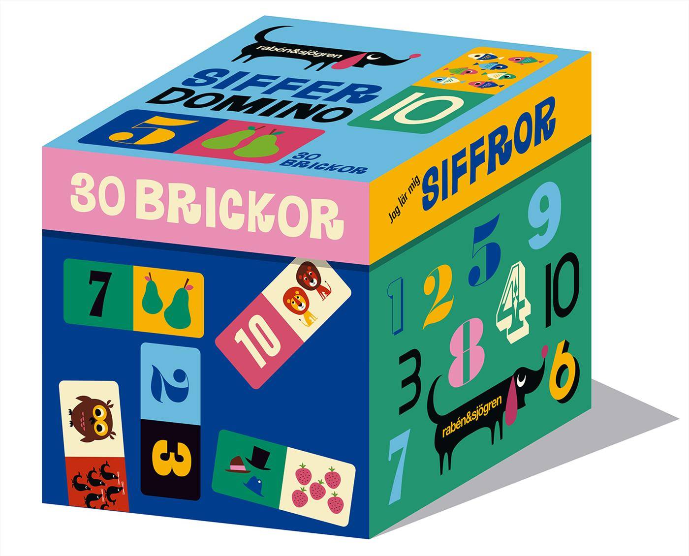 Sifferdomino : Jag lär mig siffror - 30 brickor