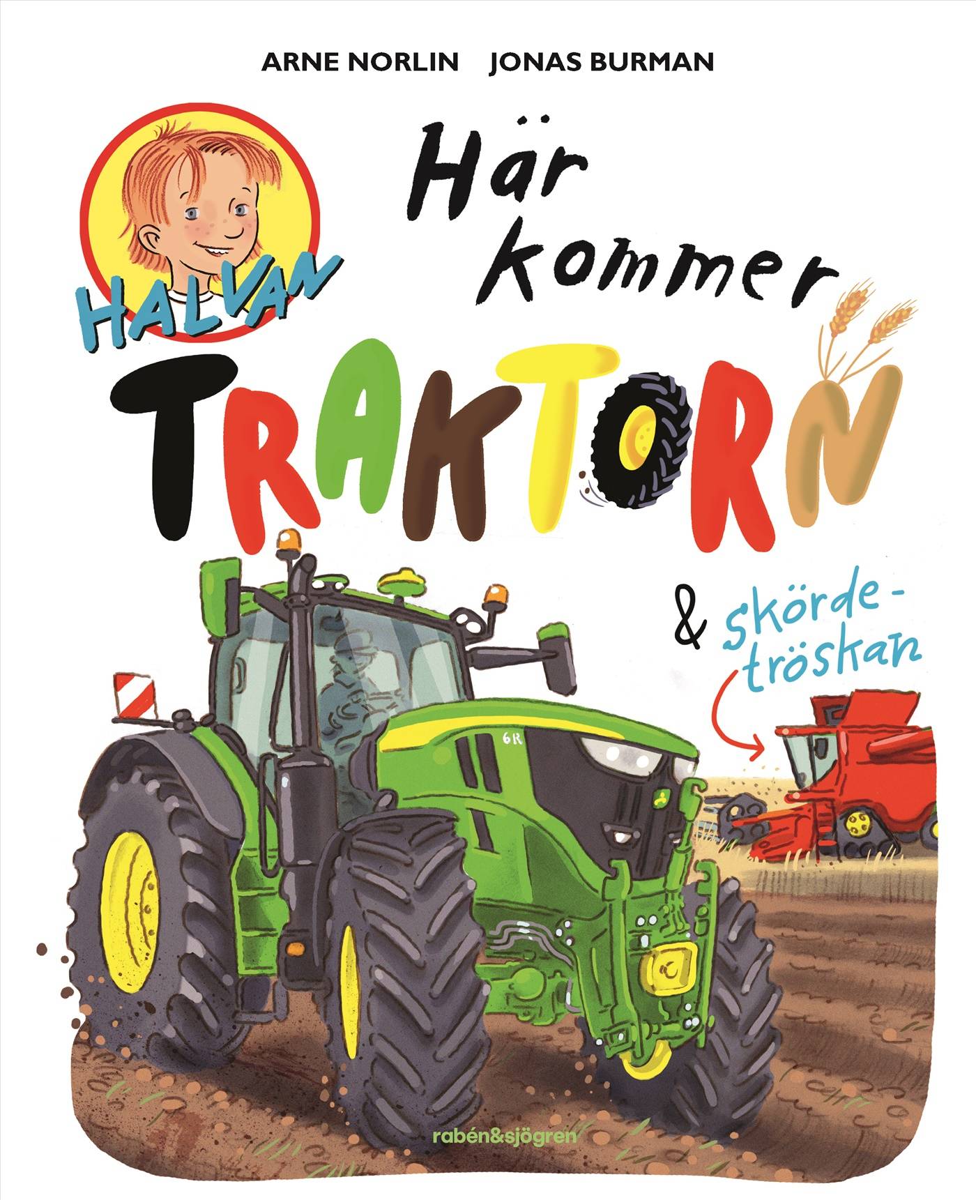 Här kommer traktorn och skördetröskan