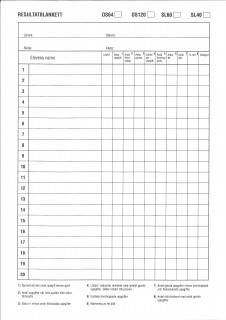 Resultatblanketter (25 st.)
