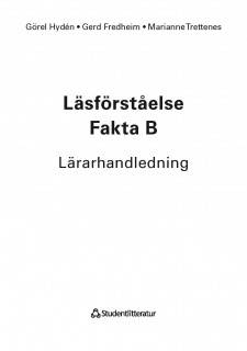 Läsförståelse Fakta B Lärarens bok facit