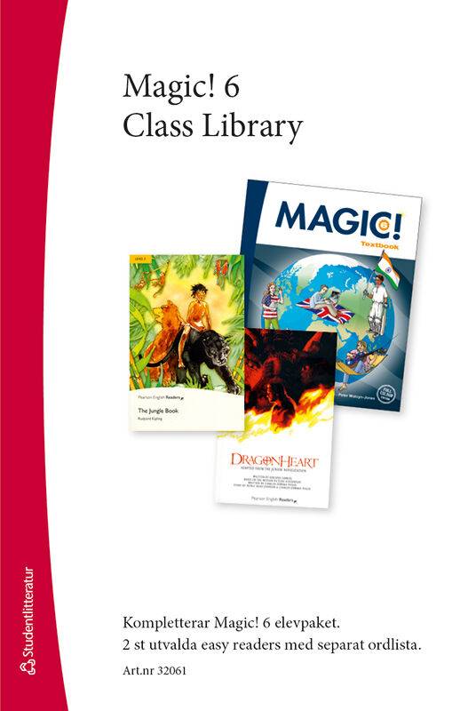 Magic! 6 Class Library - Tryckt - Easy readers (2 st The Jungle Book, 2 st Dragonheart) med ordlista