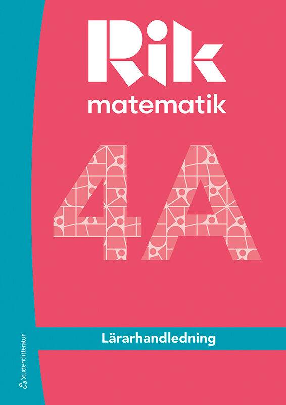 Rik matematik 4A Lärarpaket - Tryckt bok + Digital lärarlicens 36 mån