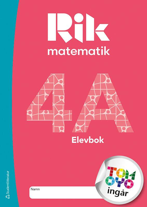 Rik matematik 4A Elevpaket - Tryckt bok + Digital elevlicens 12 mån