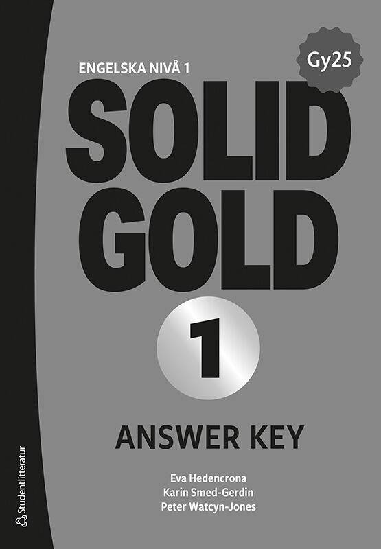 Solid Gold 1 Answer Key