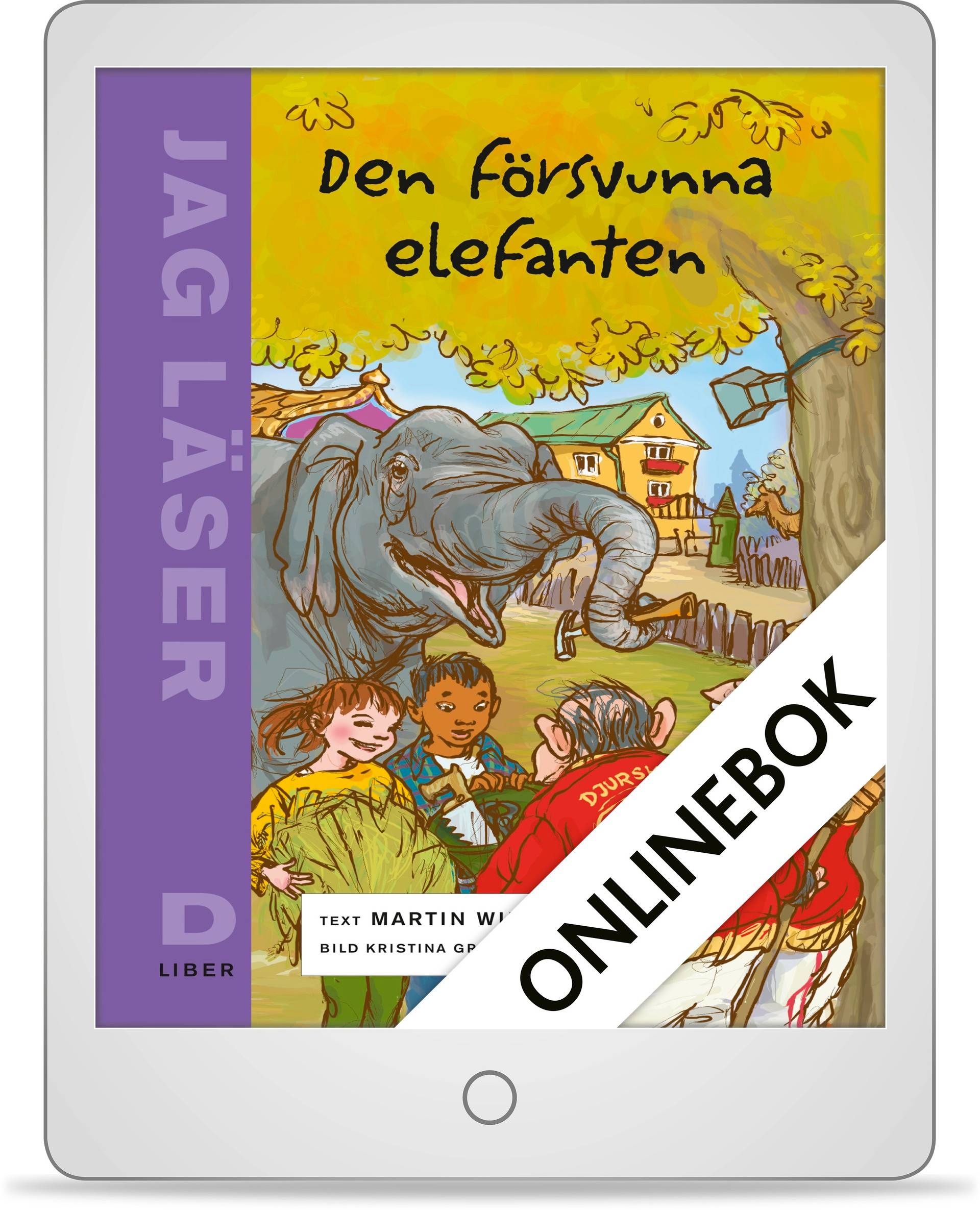 Jag läser D Den försvunna elefanten Onlinebok (12 mån)