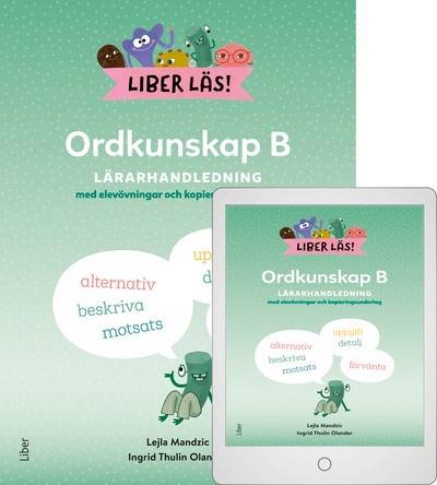 Liber Läs Ordkunskap B Lärarhandledning med Digital (lärarlicens)