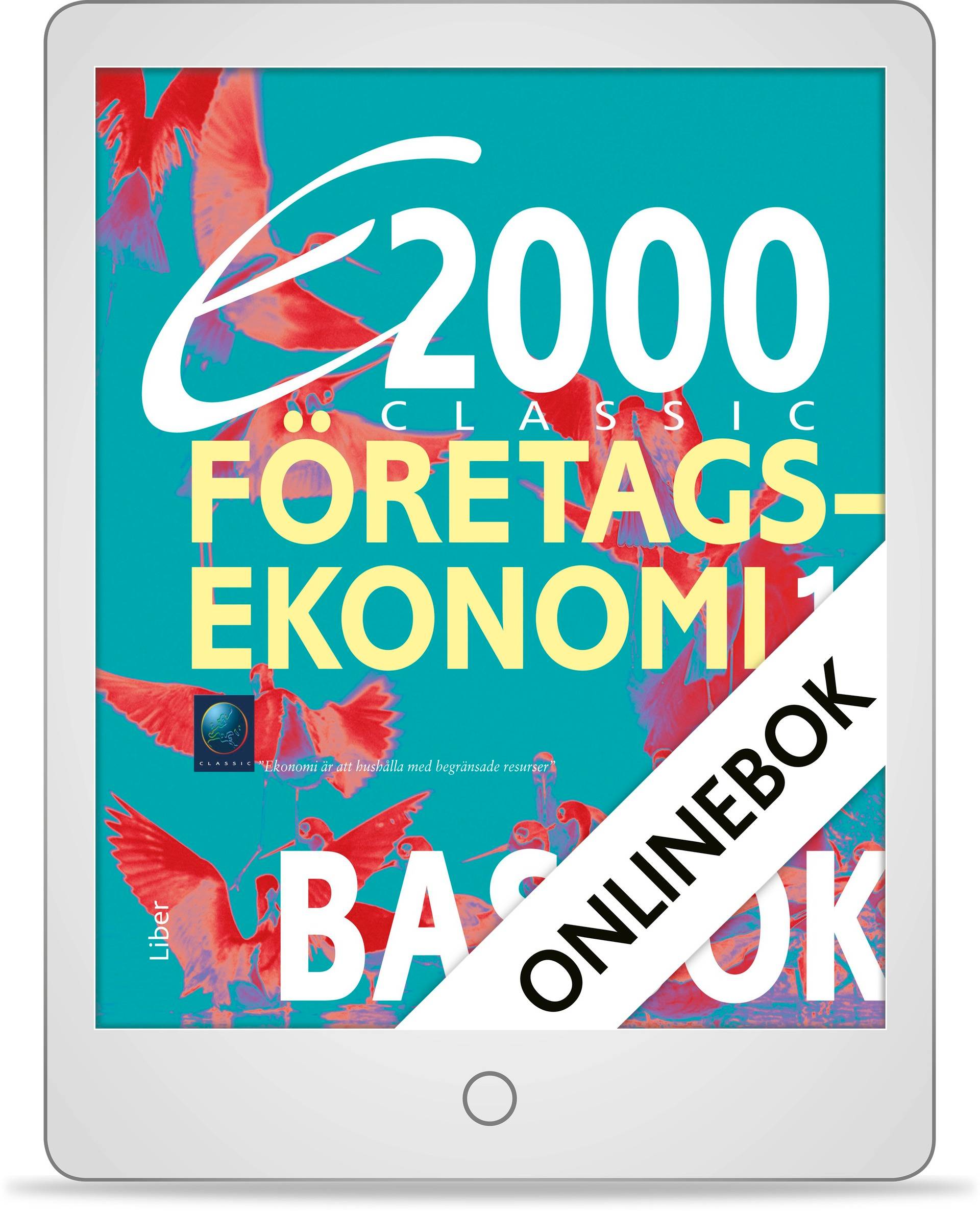E2000 Classic Företagsekonomi 1 Basbok Onlinebok (12 mån)