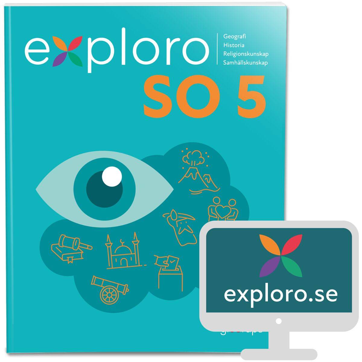 Exploro SO åk 5, grundbok, inkl exploro.se, lärarlic, 12 mån