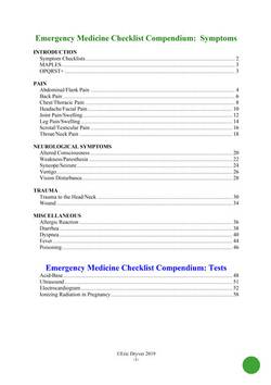 UTGÅTT - Emergency Medicine Checklist Compendium