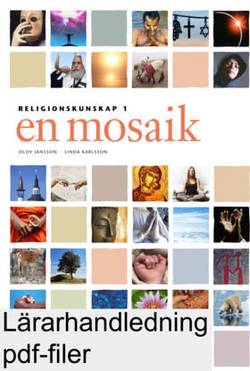 En mosaik - Religionskunskap 1 Lärarhandledning online pdf-filer