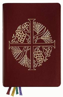 Den svenska psalmboken med tillägg (altarpsalmbok, rött skinnband)