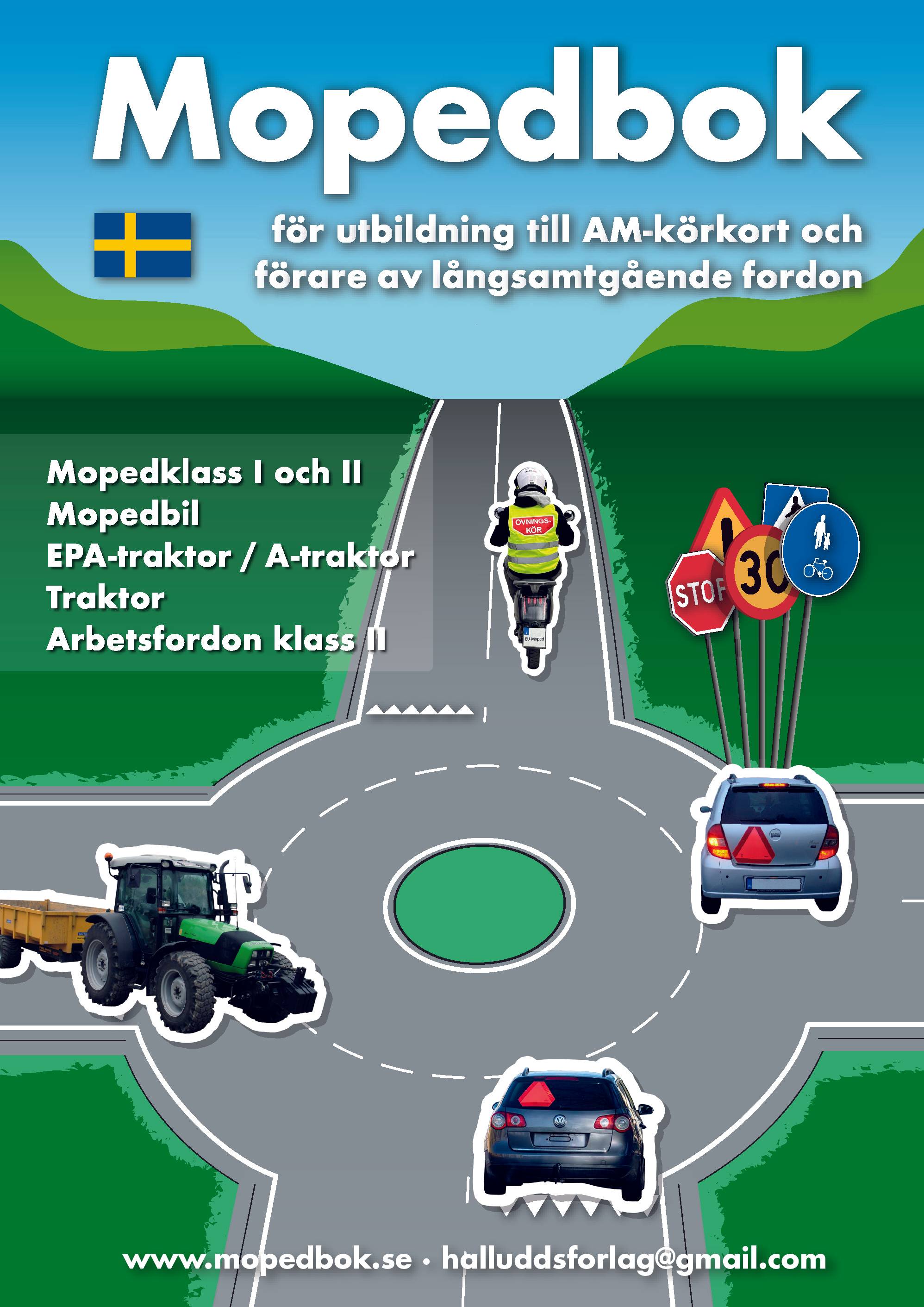 Mopedbok för utbildning till AM-körkort och förare av långsamt gående fordon