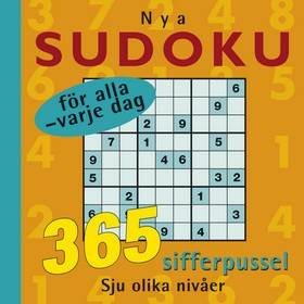 Nya sudoku för alla - varje dag : 365 sifferpussel : sju olika nivåer