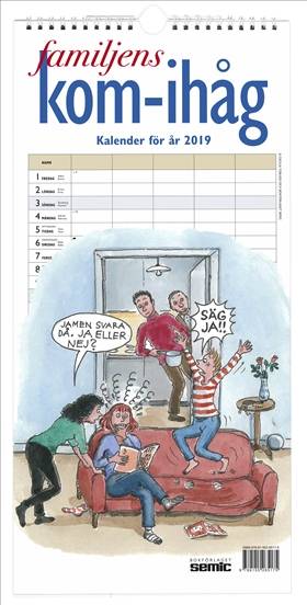 Familjens kom-ihåg-kalender 2019