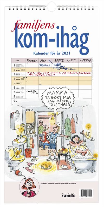 Familjens kom-ihåg-kalender 2021