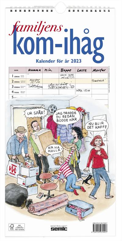 Familjens kom-ihåg-kalender 2023