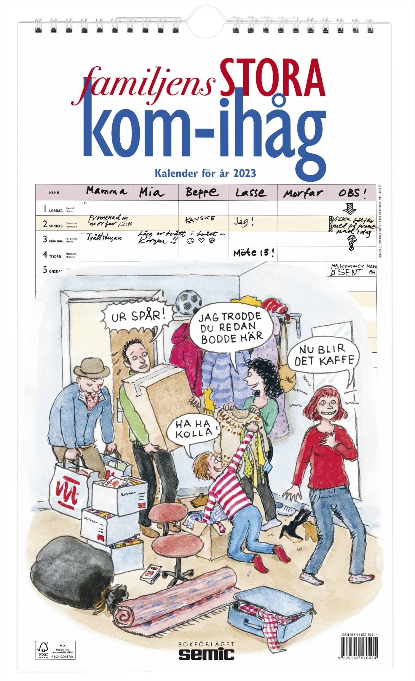 Familjens STORA kom-ihåg-kalender 2023