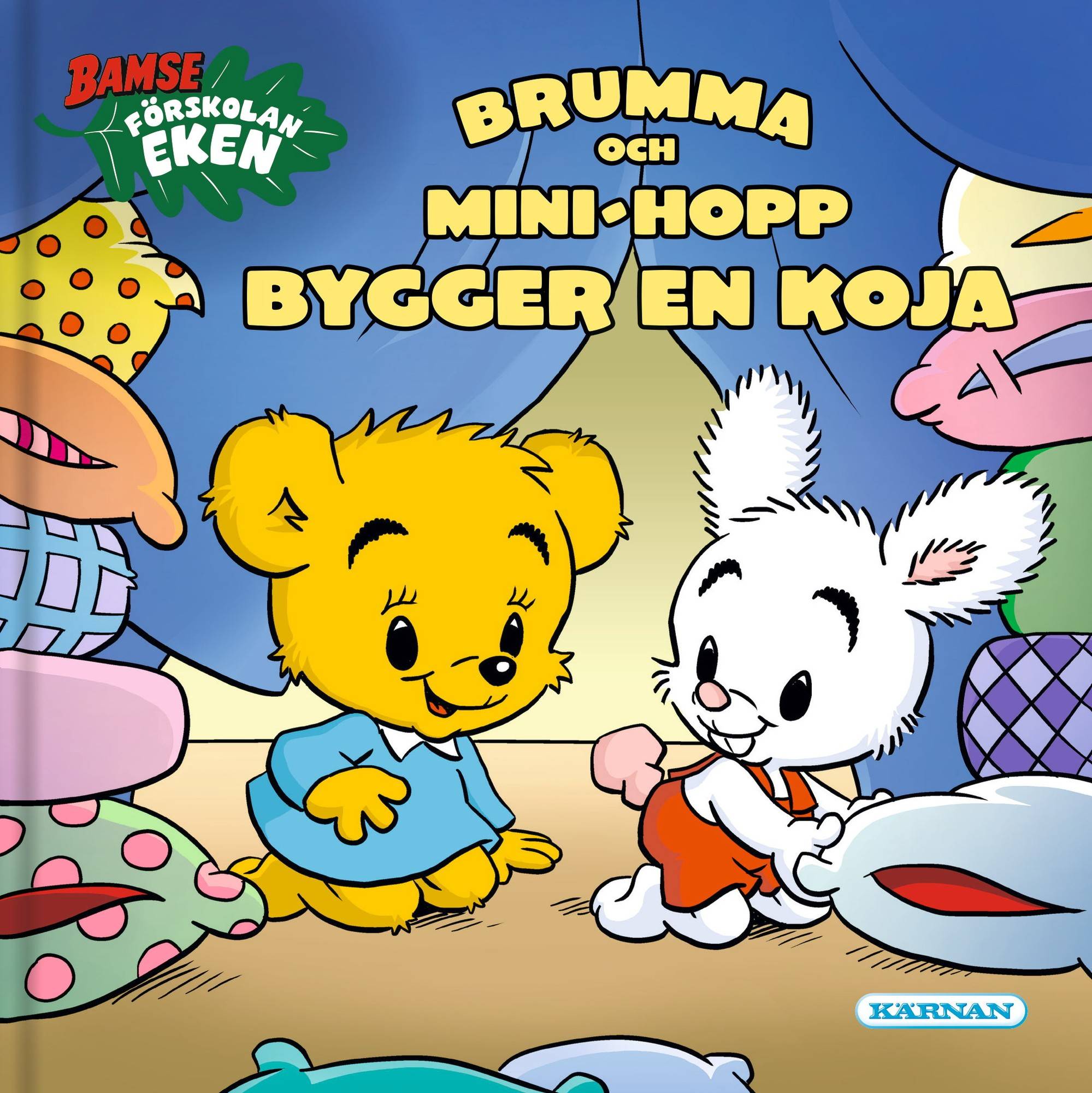 Brumma och Mini-Hopp bygger en koja