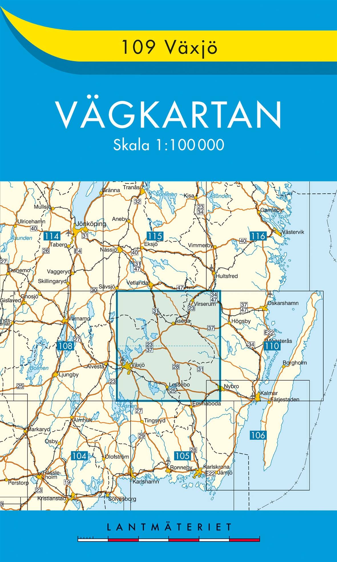 109 Växjö vägkartan : 1:100000