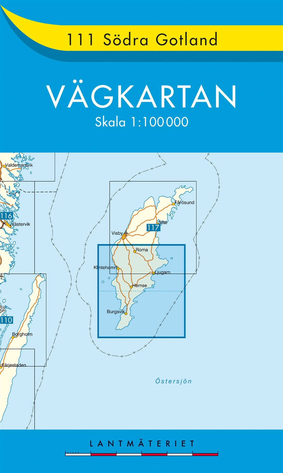 111 Södra Gotland Vägkartan : 1:100000