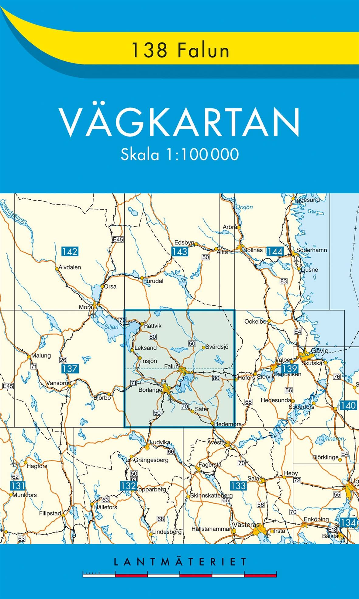 138 Falun Vägkartan : 1:100000