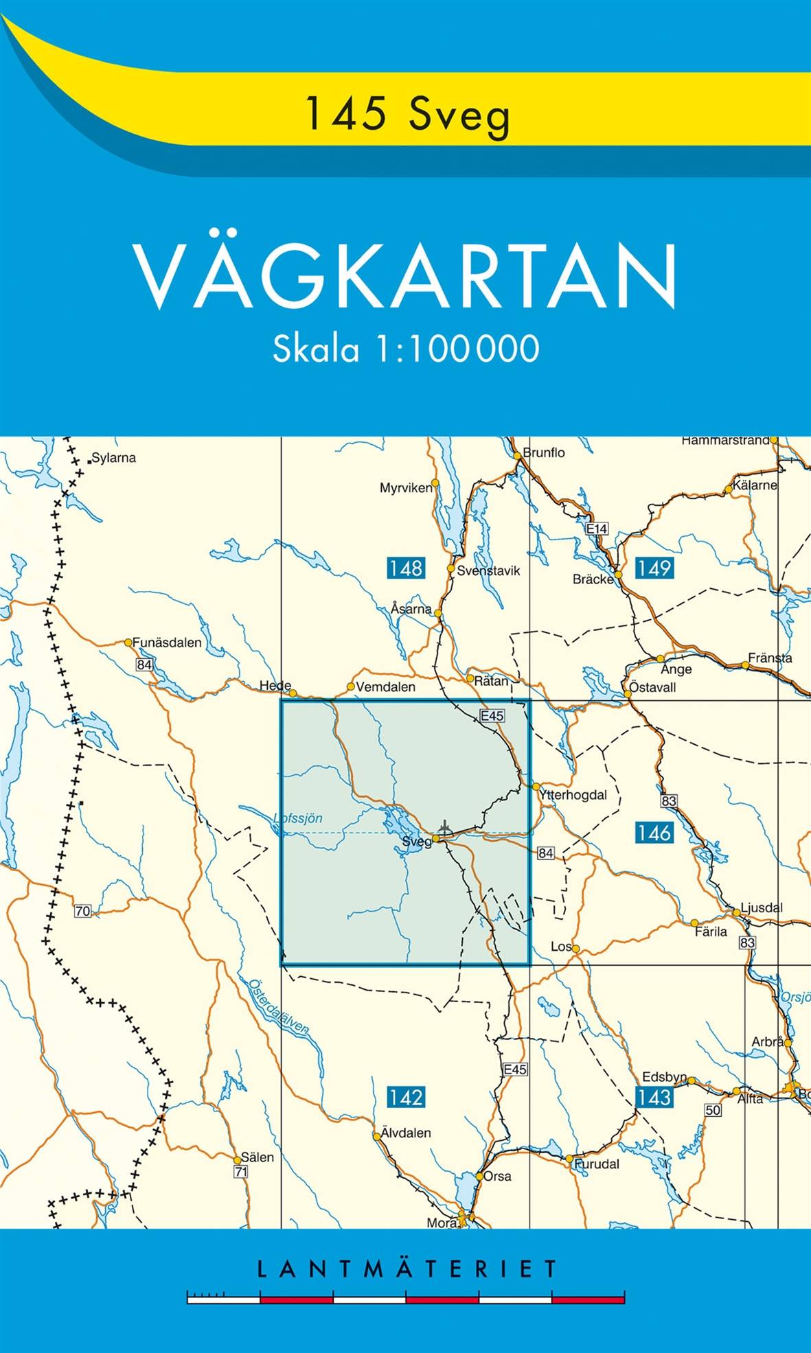 145 Sveg Vägkartan : 1:100000