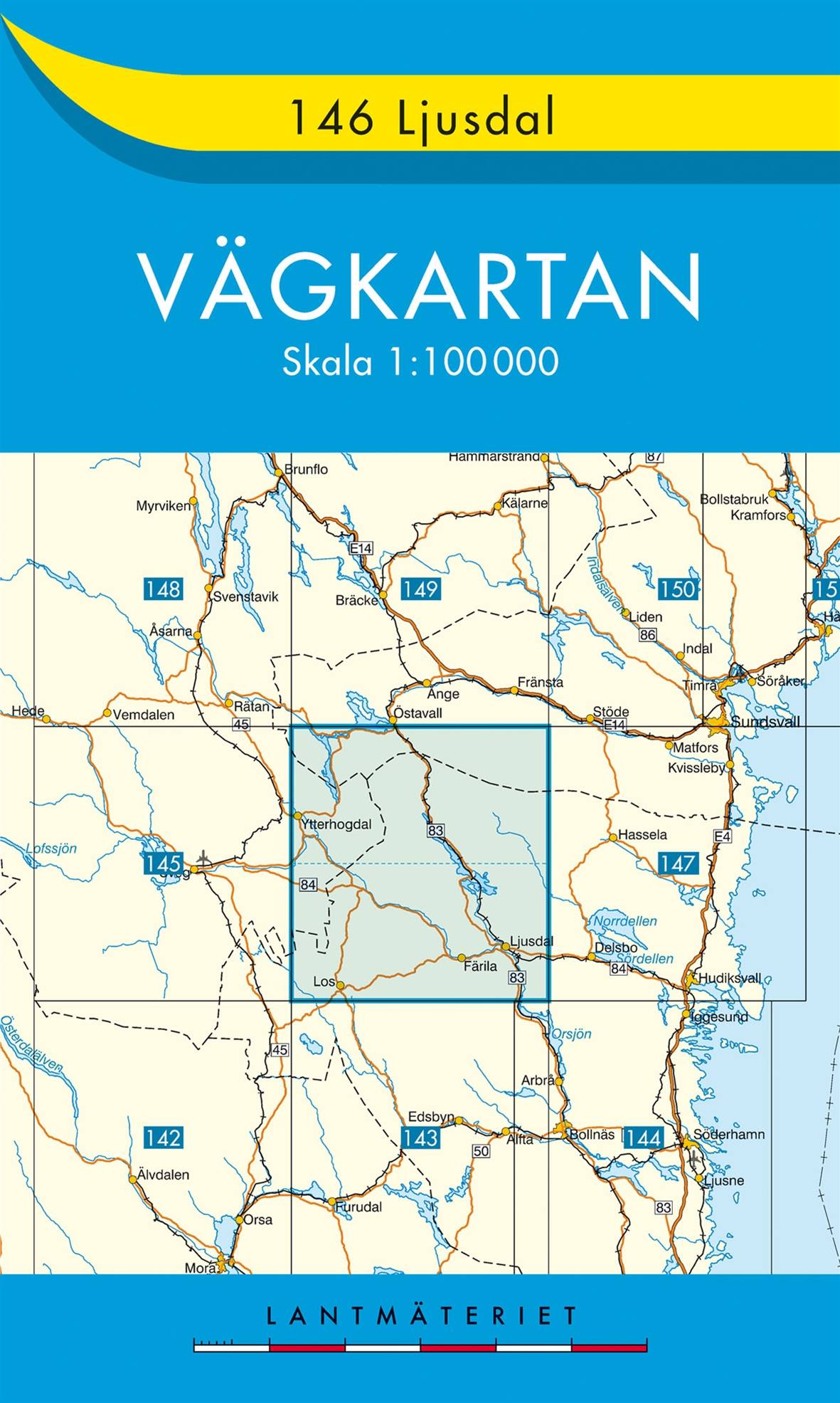 146 Ljusdal Vägkartan : 1:100000