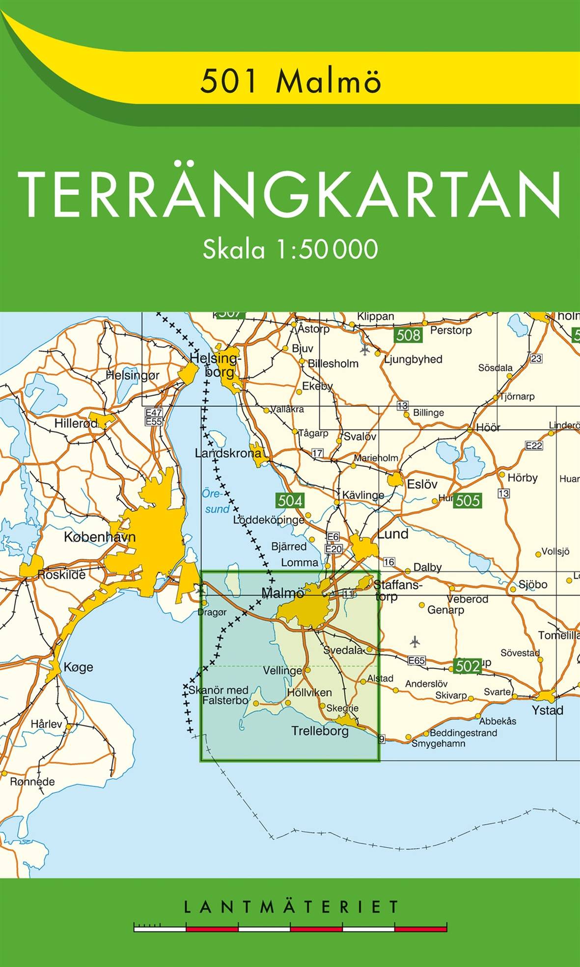 501 Malmö Terrängkartan : 1:50000
