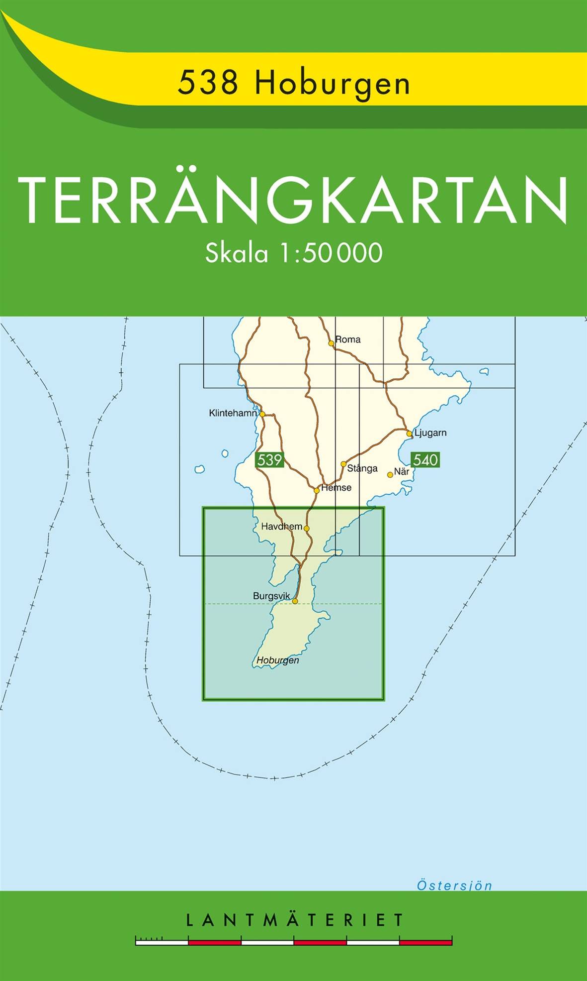 538 Hoburgen Terrängkartan : 1:50000