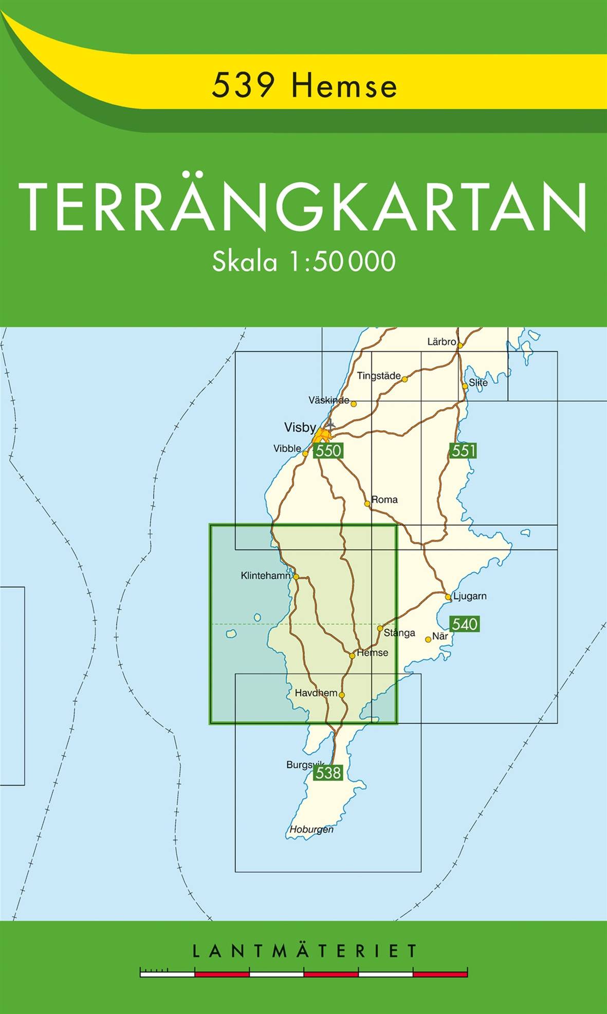 539 Hemse Terrängkartan : 1:50000