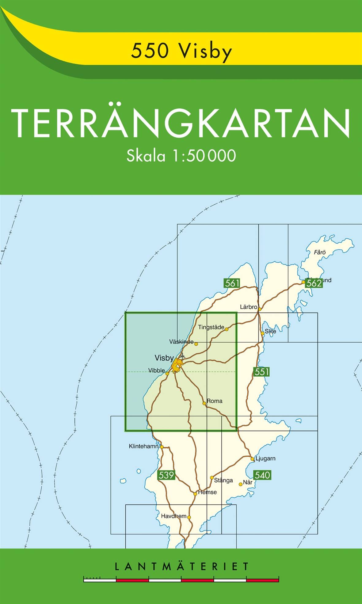 550 Visby Terrängkartan : 1:50000