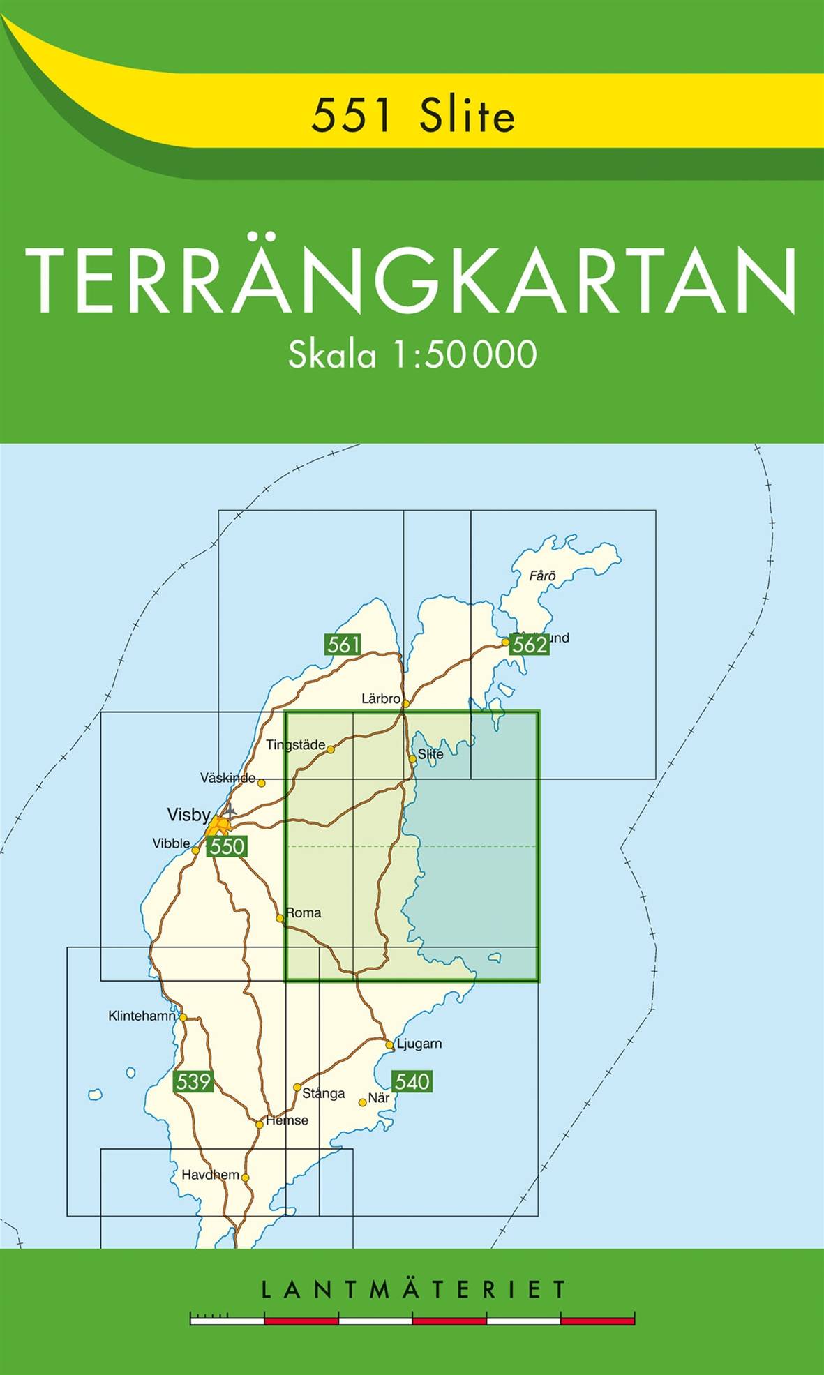 551 Slite Terrängkartan : 1:50000