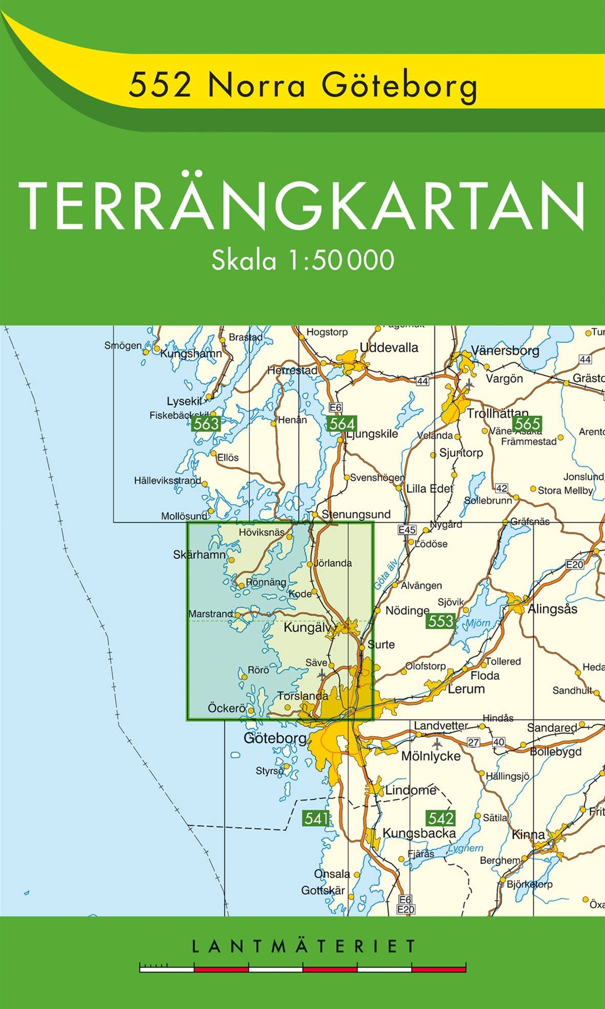 552 Norra Göteborg Terrängkartan : 1:50000