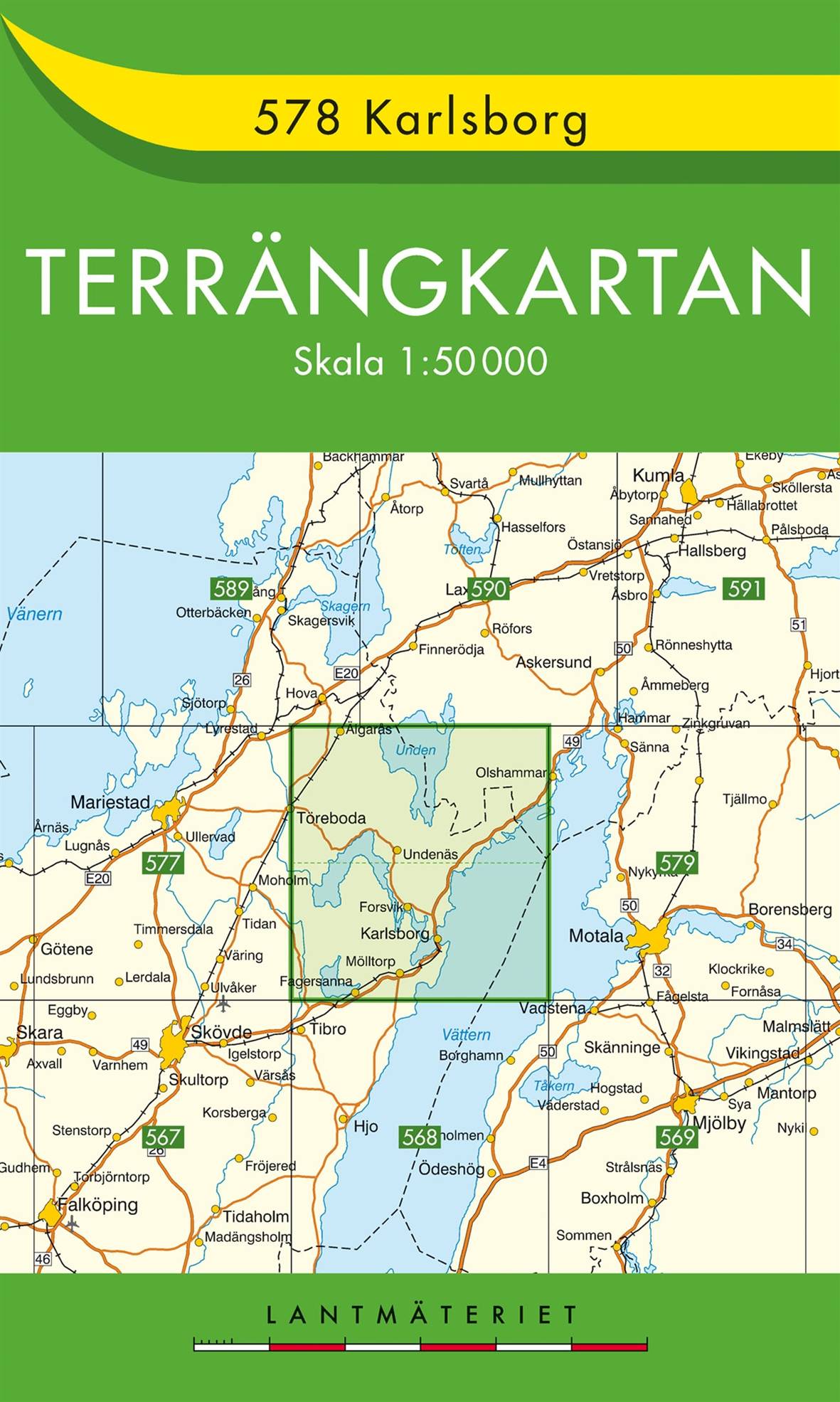 578 Karlsborg Terrängkartan : 1:50000