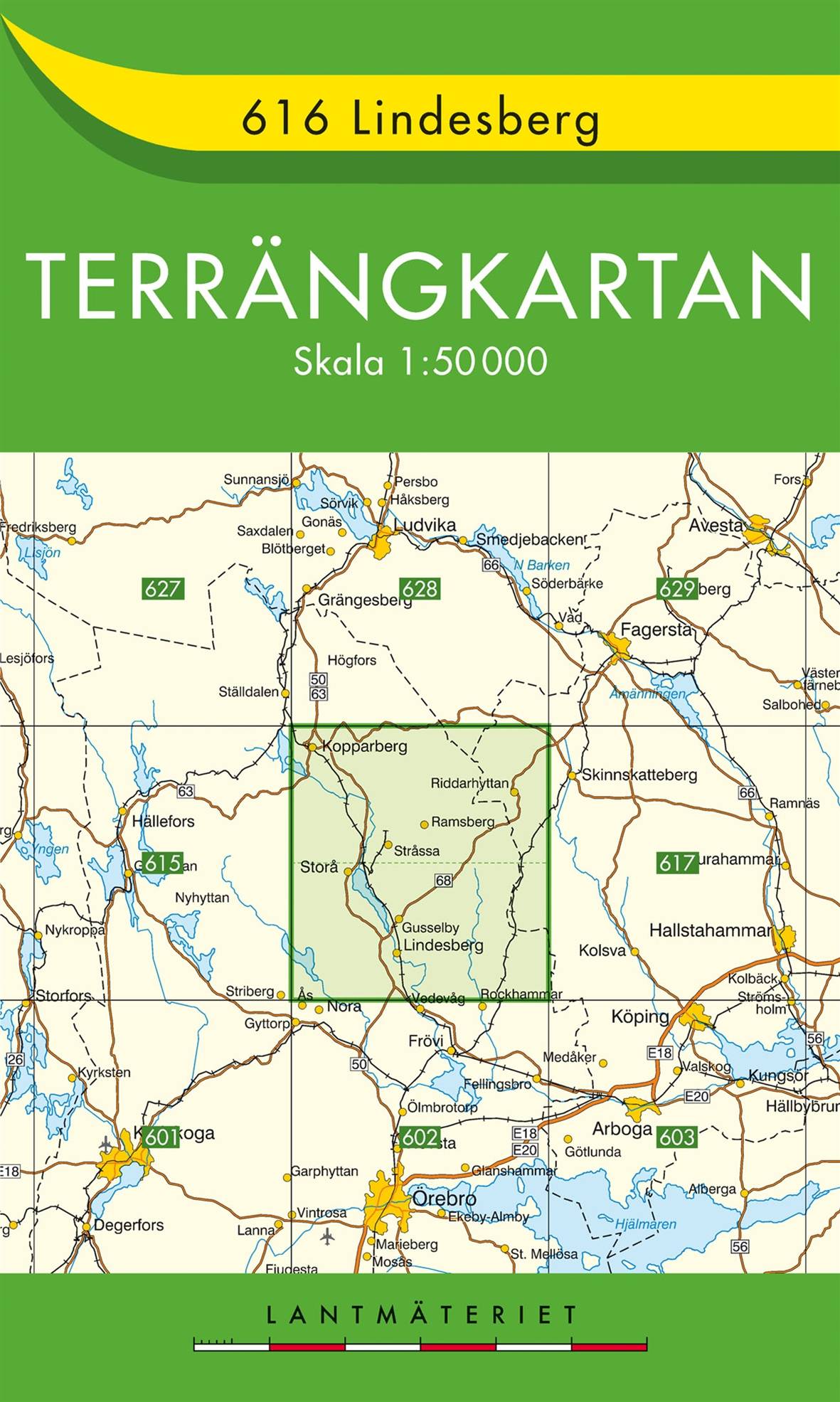 616 Lindesberg Terrängkartan : 1:50000