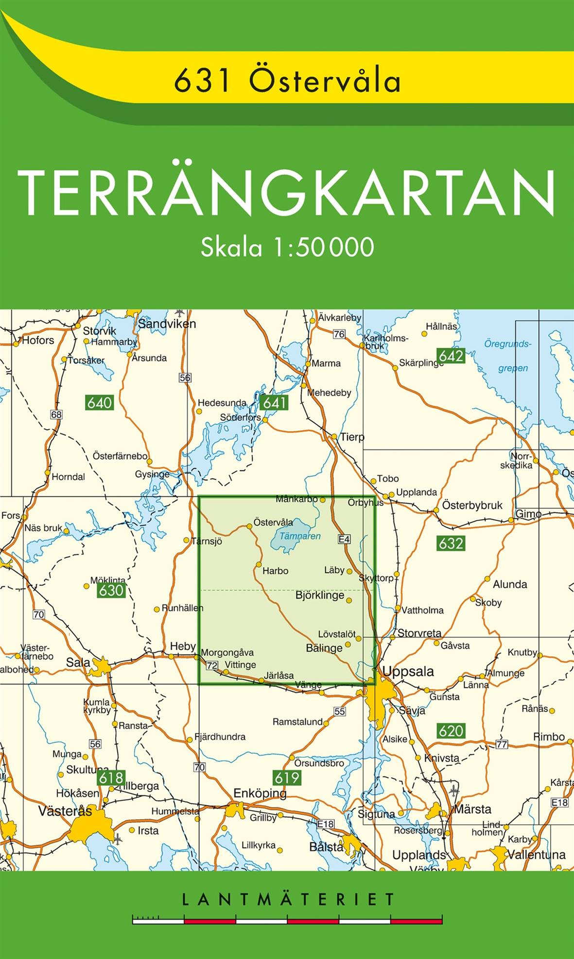 631 Östervåla Terrängkartan : 1:50000