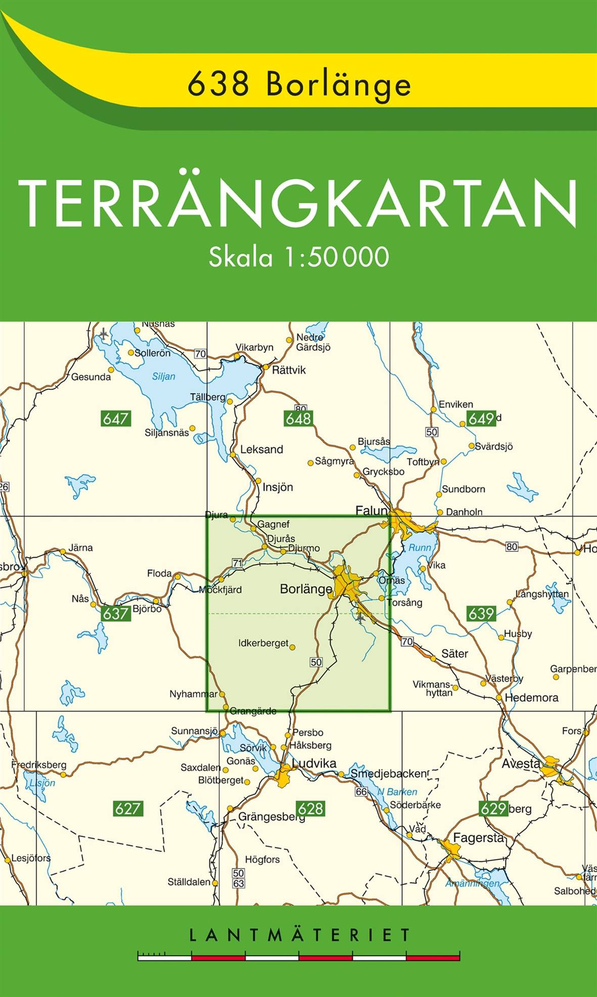 638 Borlänge Terrängkartan : 1:50000