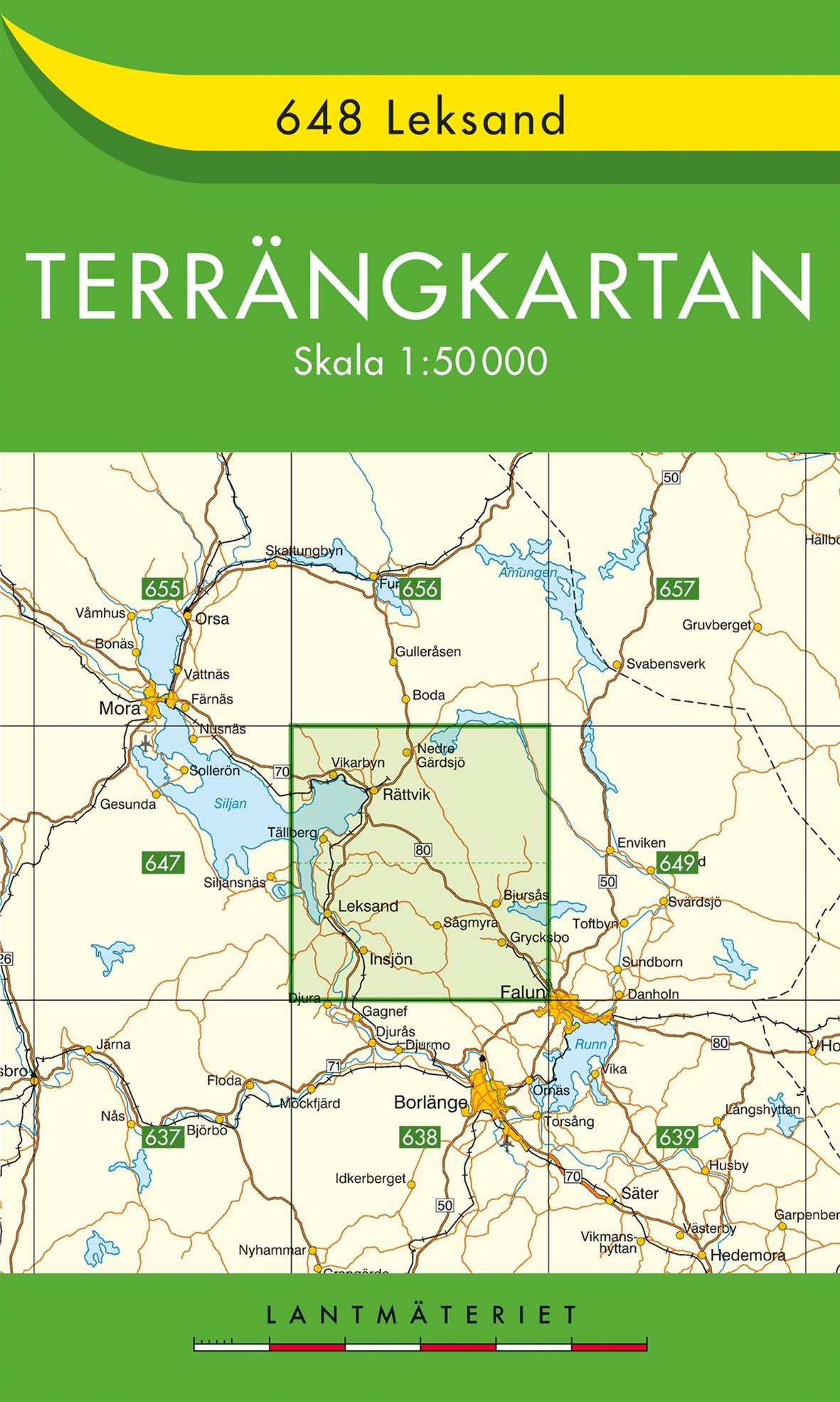 648 Leksand Terrängkartan : 1:50000