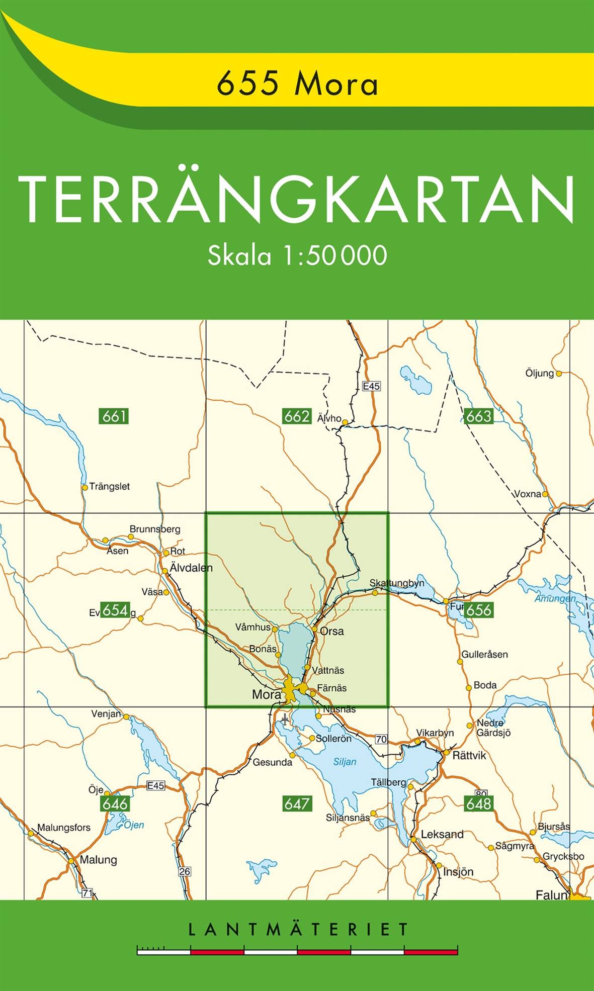 655 Mora Terrängkartan : 1:50000