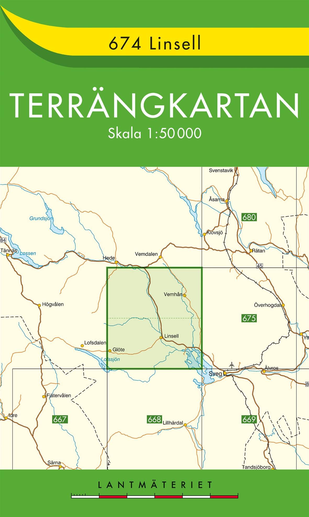 674 Linsell Terrängkartan : 1:50000