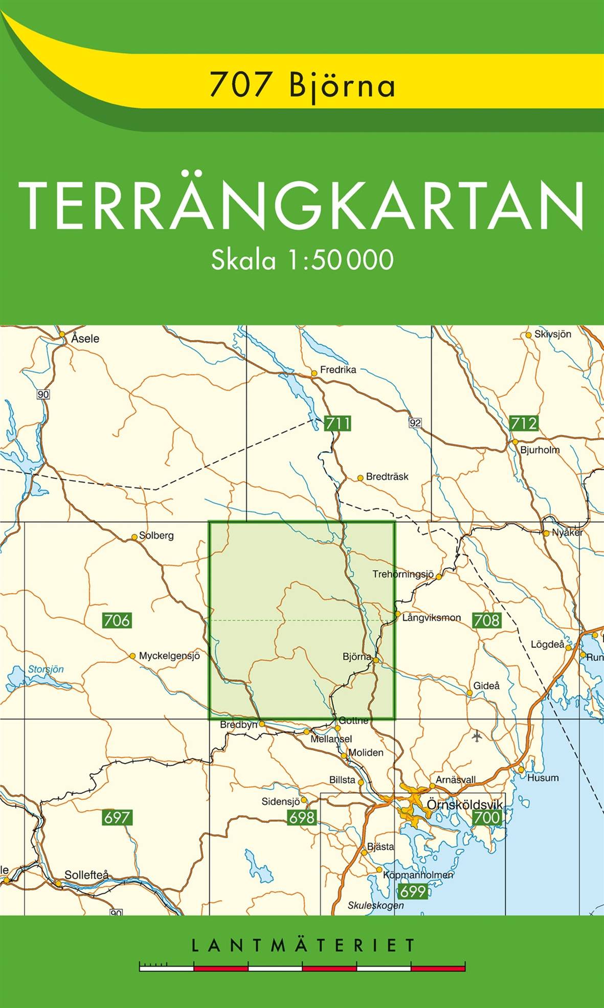 707 Björna Terrängkartan : 1:50000