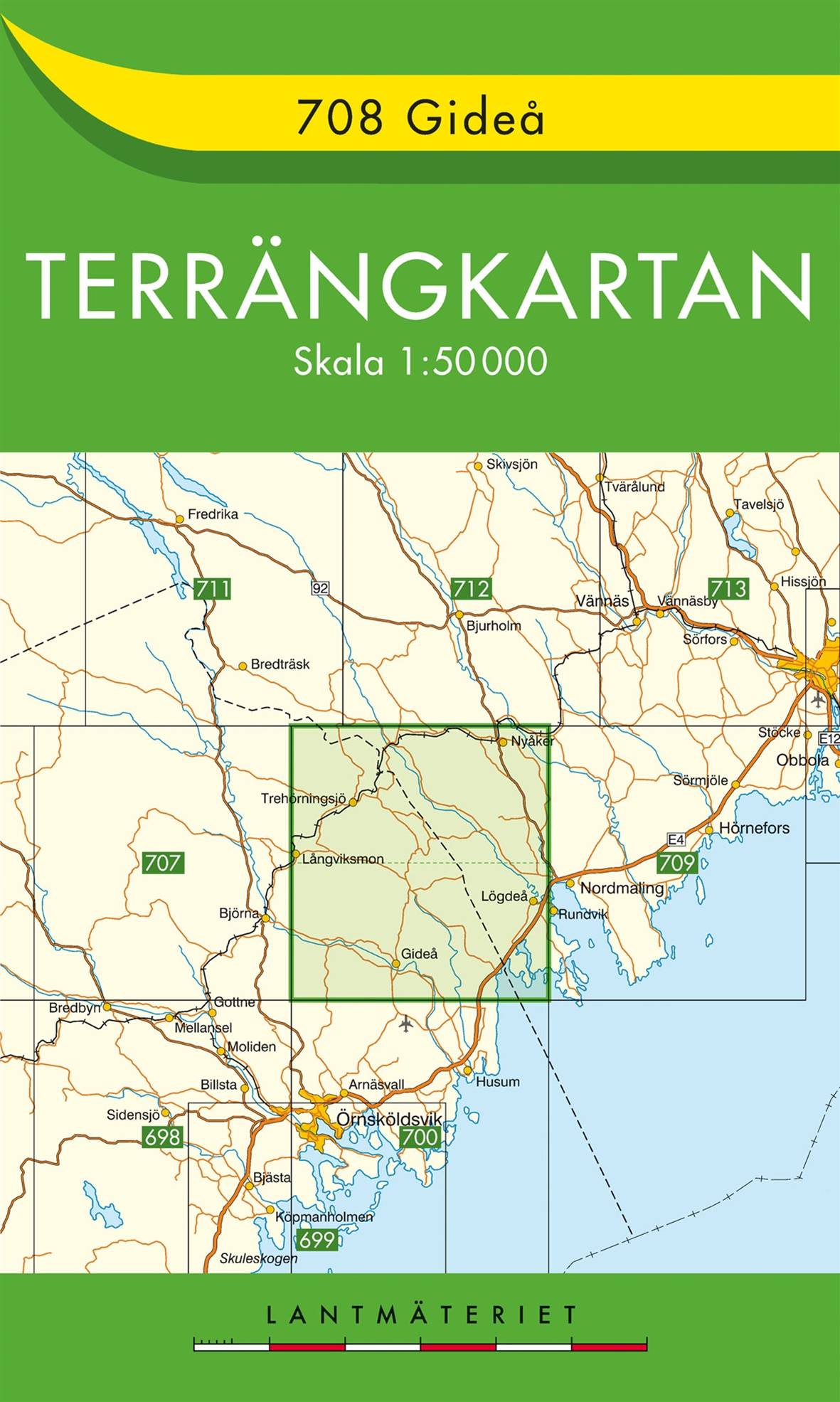 708 Gideå Terrängkartan : 1:50000