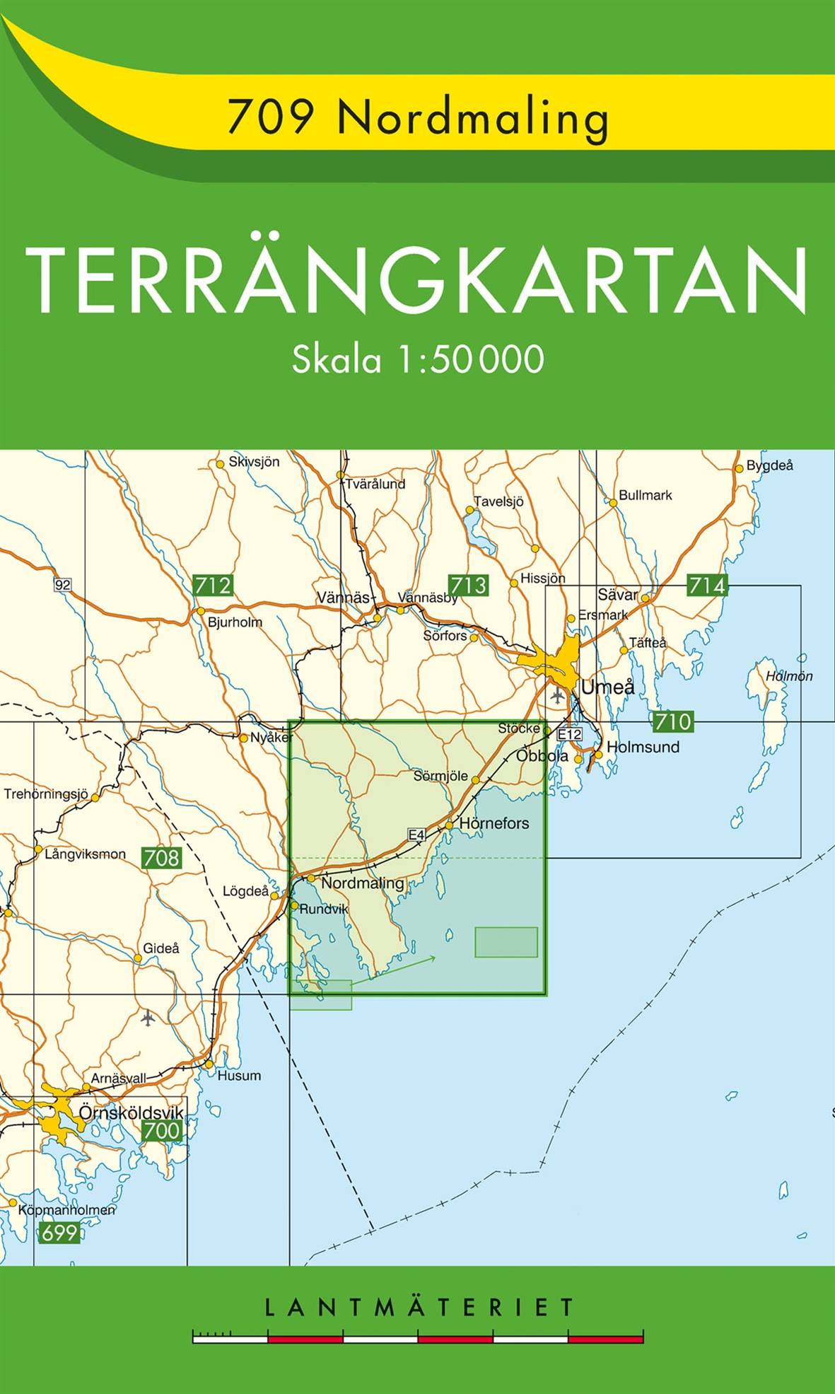 709 Nordmaling Terrängkartan : 1:50000